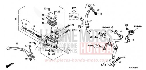MAITRE-CYLINDRE DE FREIN AVANT CYLINDRE (ABS) CBR500RAF de 2015